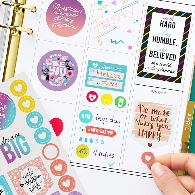 Avery Mom Planner Stickers Variety Pack, 30 Sheets, 1,682 Stickers for Your Planner, Journal or Calendar (6780)
