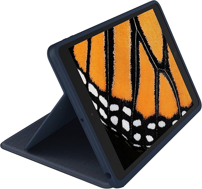 Logitech Rugged Combo 3 Touch iPad® Keyboard Case with Trackpad and Smart Connector for iPad (7th, 8th and 9th Generation) for Education - Classic Blue