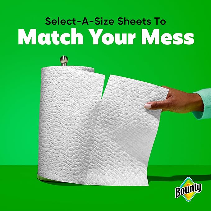 Bounty Select-A-Size Paper Towels, White, 8 Triple Rolls = 24 Regular Rolls