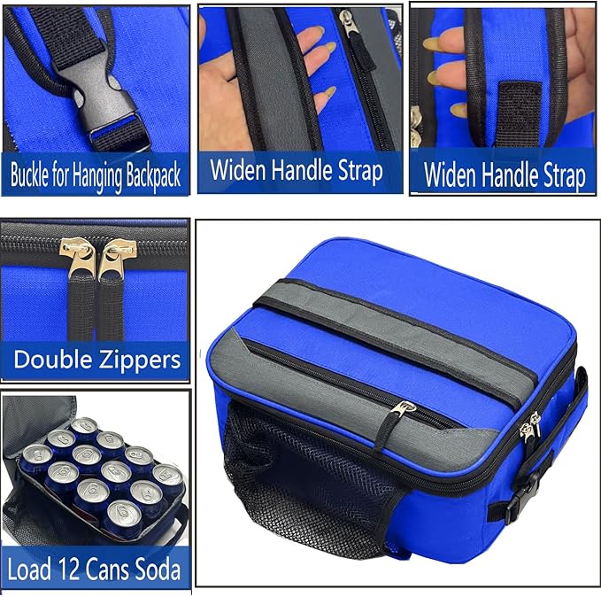 Lunch Box Insulated Lunch bag for Men Teen Kids Boys Adult Portable Stylish Small Lunchbox Special Design for Working Office school Picnic