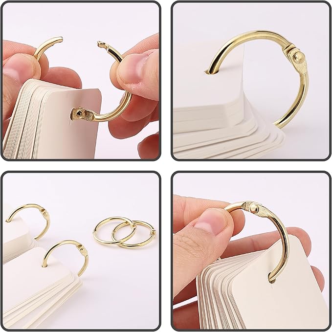 Mr. Pen- Loose Leaf Binder Ring, 40 Pack, Gold Binder Rings 1 Inch, Book Rings