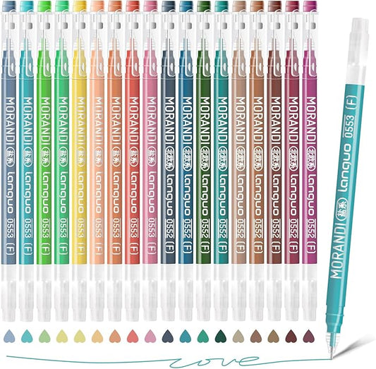 Gel Pens For Coloring, 18 Pack Colored Pens for Black Paper & White Paper, 0.6MM Fine Point Pens for Coloring, Writing, Drawing, Journaling, Note Taking, Office, Home