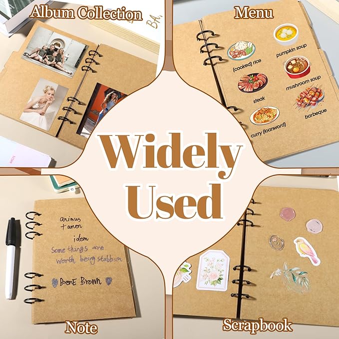 3 Sets A5 Paper Divider, 6 Hole Ring Binder Dividers, Notebook Index Page Tab Cards, for Travel Diary Binder Notebooks Journal Plan