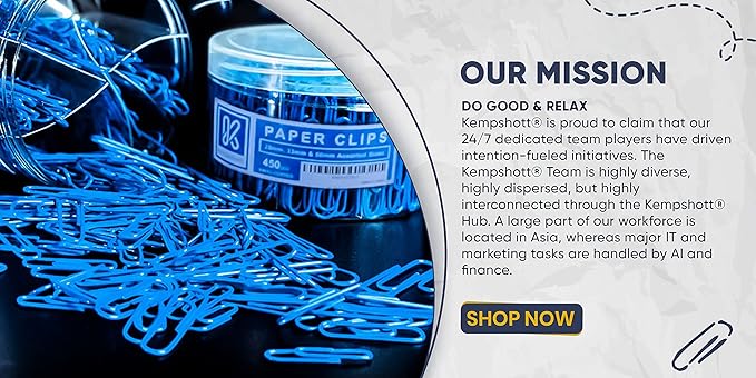 450 Blue Color Paper Clips Assorted Sizes Small, Medium and Large Paper Clips for Paperwork Ideal for Home, School and Office Use (Assorted, Blue)