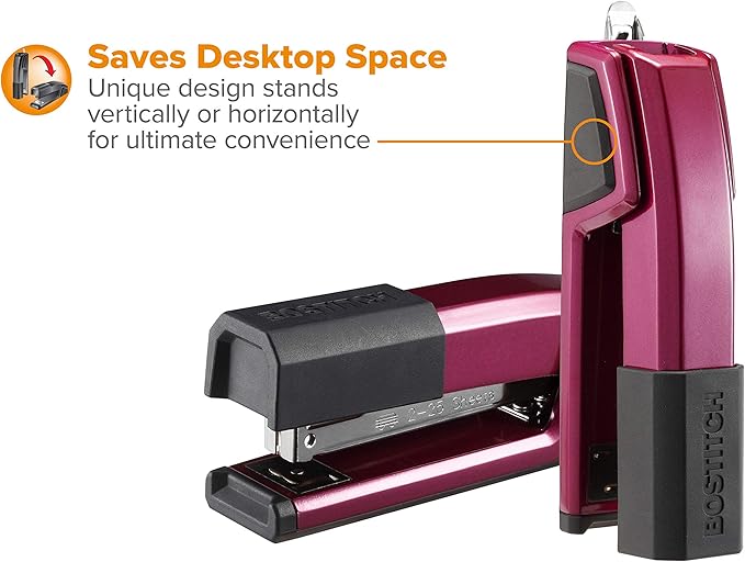 Bostitch Office Epic Metal 3 in 1 Stapler, 25 Sheet Capacity, Includes 210 Staples in Staple Storage Compartment & Integrated Remover,