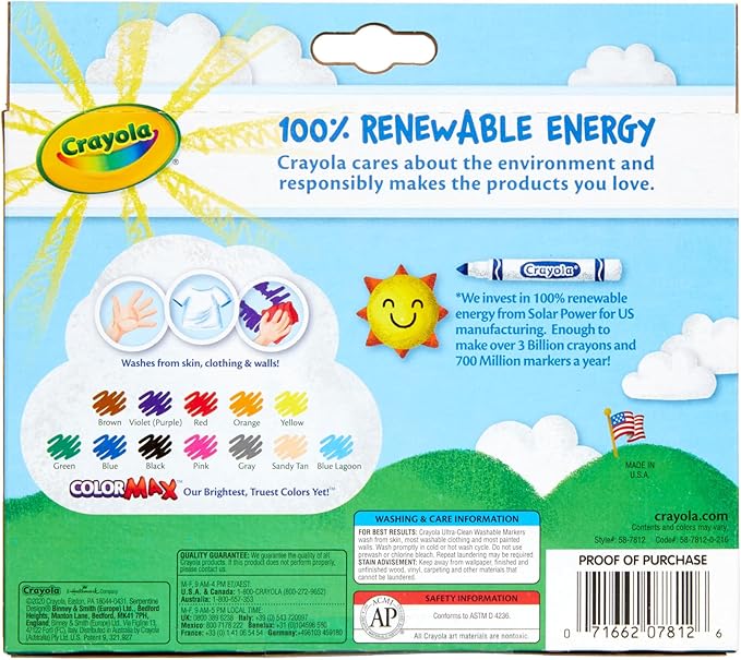Crayola Ultra Clean Markers 12ct