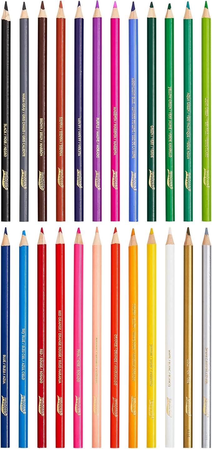 Prang Thick Core Colored Pencils, 3.3 Millimeter Cores, 7 Inch Length, Assorted Colors (22240) (Pack of 12, 288 Count Total)