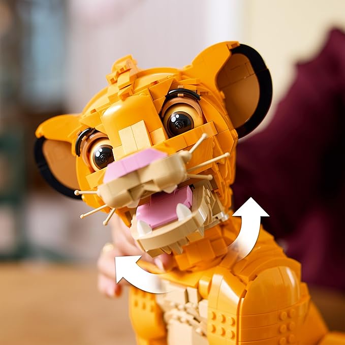 Lego Disney Simba, The Boy Lion King, Collectable Building Toy with Creative Animal Figure, Relaxing Activity for Adults, Gift Idea for Women 43247