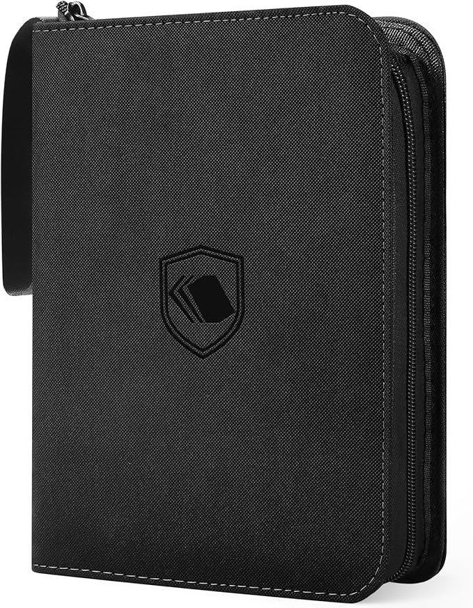 900 Pockets Trading Card Binder, PU Cover Zipper Card Collection Album, Sturdy Card Folder Holder for MTG, TCG, Game Cards, Sports Cards