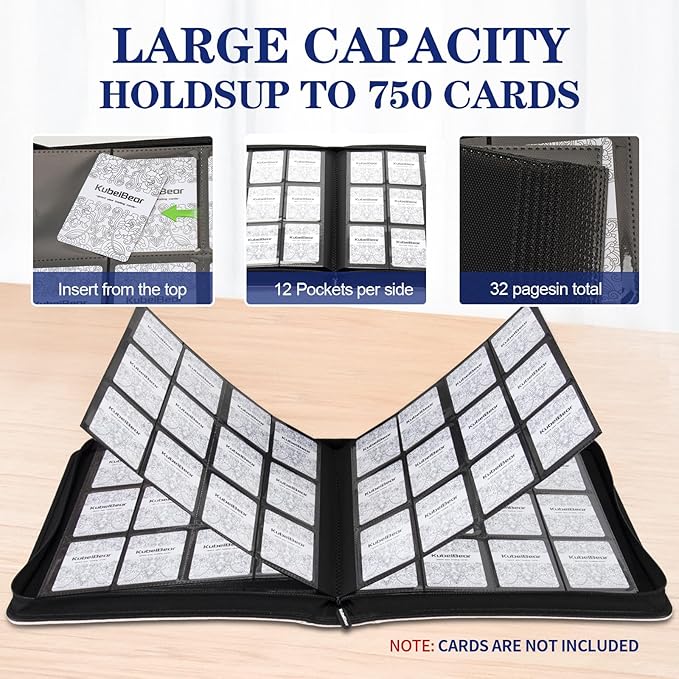 Card Binder – 720 Capacity, Zippered Trading Card Holder for MTG, Sports & Collectible Cards – Acid-Free, Durable & Travel-Friendly Storage (Orange dots, 12 Pocket)