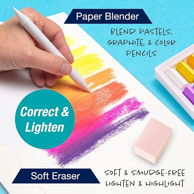 Faber-Castell Try It Box: Dry Mediums, 26 Piece Sketching Coloring Art Set with Colored Pencils, Graphite Pencils, Pastels, Pitt Artist Pen and Art Tools