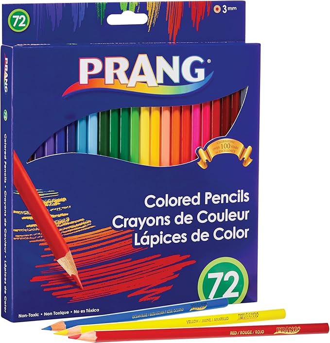 Prang Colored Pencil Sets, 3 Mm, 2b (#1), Assorted Lead/barrel Colors, 72/pack