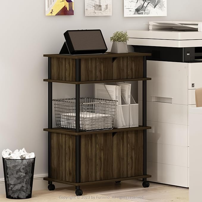 Furinno Turn-N-Tube 3-Tier Toolless Multipurpose Printer Stand Display Storage Shelf