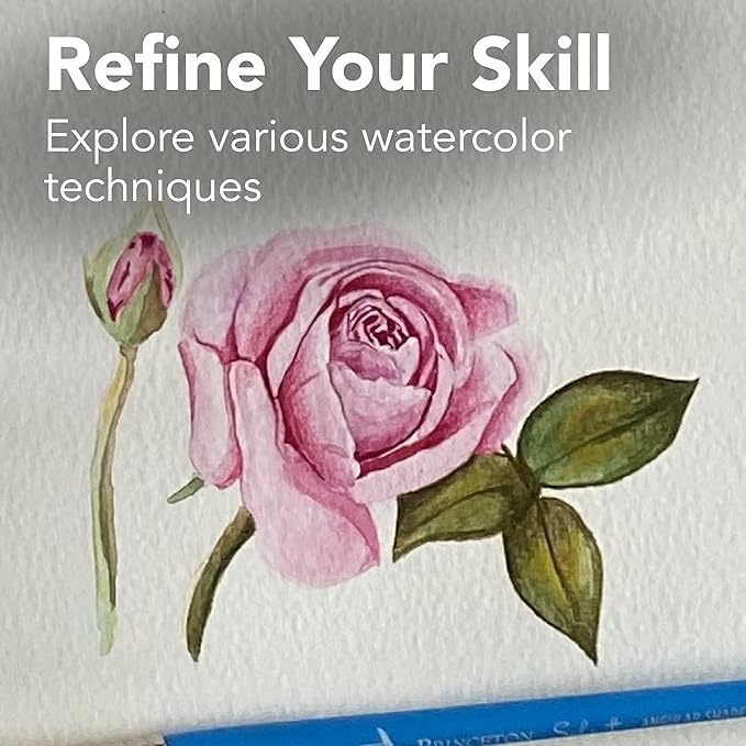 Canson XL Series Watercolor Cold Press Textured Paper Pad for Paint, Pencil, Ink, Charcoal, Pastel, and Acrylic, 140 lb. (300 GSM), Tape-Bound, 9" x 12", 30 Sheets/Pad, Pack of 3
