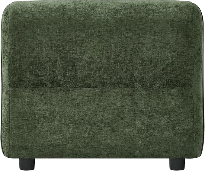 Christopher Knight Home Milio Modern Accent Chair with Ottoman Foot Rest, Wooden Frame Club Chair and Ottoman, Comfy Living Room Lounge Chair with Coffee Table, Single Sofa and Footstools, Green