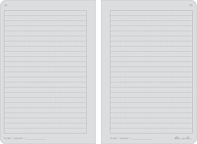 Rite In The Rain Weatherproof Stapled Notebook, 4.625" x 7", Orange Cover, Universal Pattern, 3 Pack (No. OR71FX)