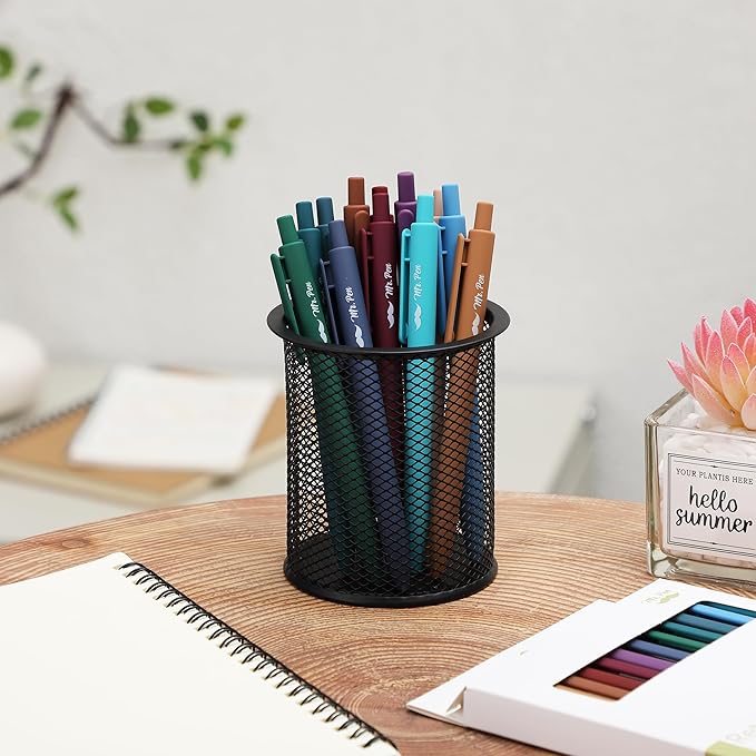 Mr. Pen- Retractable Gel Pens, 12 Pack, Dark Vintage Gel Pens Fine Point 0.7mm, Aesthetic Pens for Journaling Fine Tip Pens