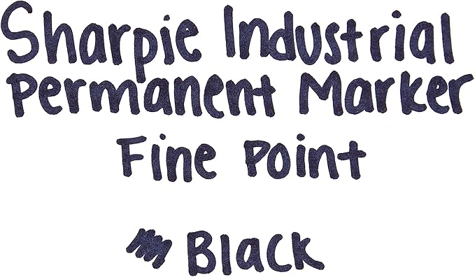SHARPIE 13763PP Industrial Fine Point Permanent Marker, Withstand Up To 500F, Designed for Industrial and Laboratory Users, Black Color, 1 Blister with 3 Markers (Pack of 2)