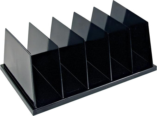 Officemate Recycled Large Standard Sorter, 5 Compartments, 13.5 x 9 x 5 Inches, Black (26192)