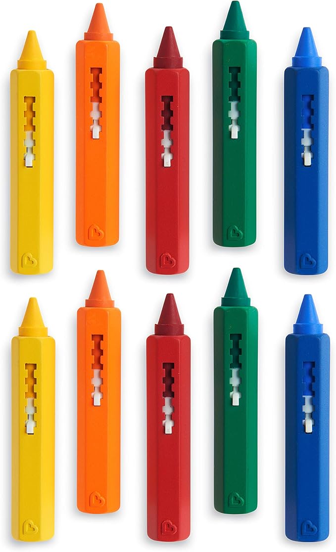 Munchkin Draw Bath Crayons Toddler Bath Toys, Non-Toxic and Washable, Fun Gift for Kids 36 Months and Up, 10 Count