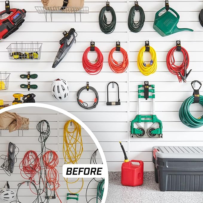 Heavy-Duty Wrap-It Storage Straps (Assorted 6 Pack) - Garage Storage Extension Cord Management Cable Straps for RV Accessories and Shed Organizer