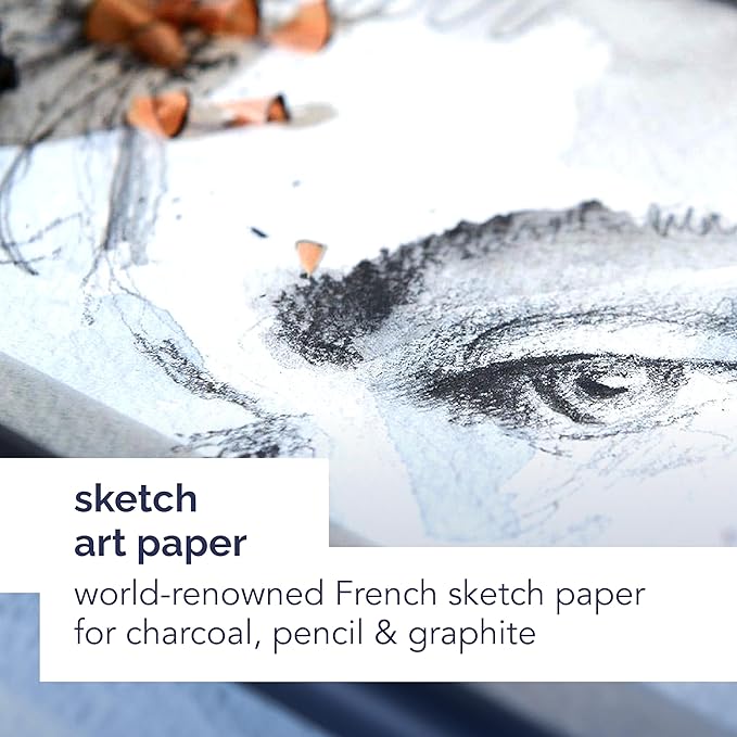 Canson Artist Series Sketch Book, Hardbound, 5.5x8.5 inches, 108 Sheets - Lay Flat Art Notebook