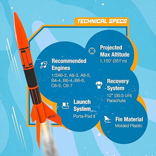 Estes 1751 Bulk Pack of 1751 Alpha III Rocket-Building Kits, Beginner Flying-Rocket-Model Kits for Ages 10+, Classroom Science Experiments