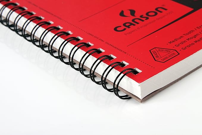 Canson XL Series Paper Sketch Pad for Charcoal, Pencil and Pastel, Side Wire Bound, 50 Pound, 9 x 12 Inch, 100 Sheets