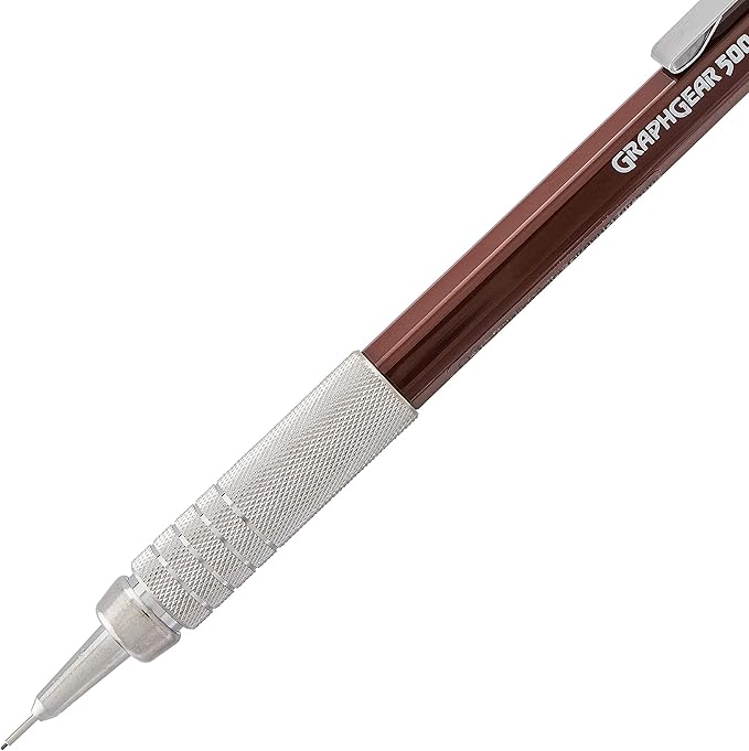 Pentel GraphGear 500 Mechanical Drafting Pencil, (0.9mm), Bold Line, Gray Barrel, Pack of 4 (PG529BP4N)