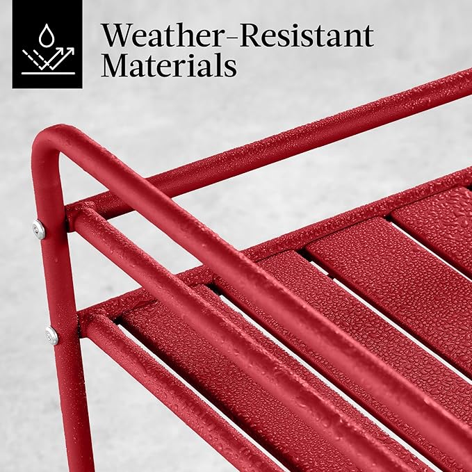 Best Choice Products Rolling Bar Cart, Mobile Home Bar Serving Cart, Serving Station w/ 2 Tier Shelves, Wine Rack, Lockable Wheels - Red