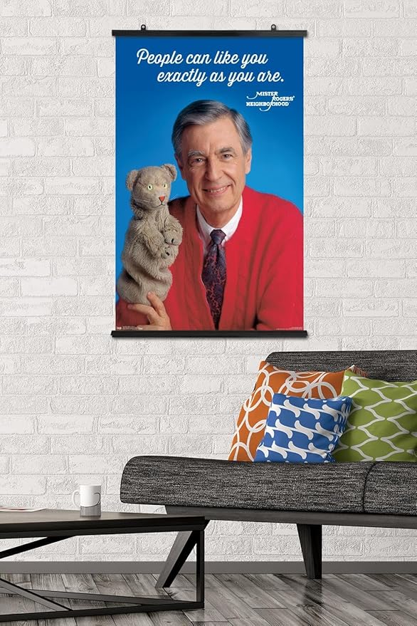 Trends International Mister Rogers - As You Are Wall Poster, 22.375" x 34", Poster & Clip Bundle