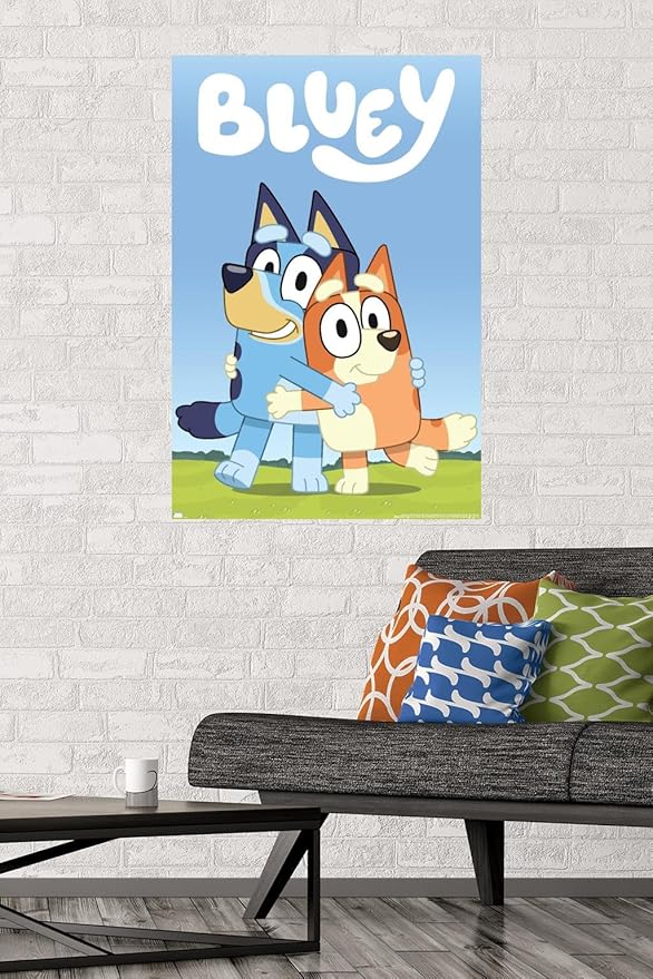 Bluey - Hug Wall Poster, 34L" x 22.4W", Unframed Version