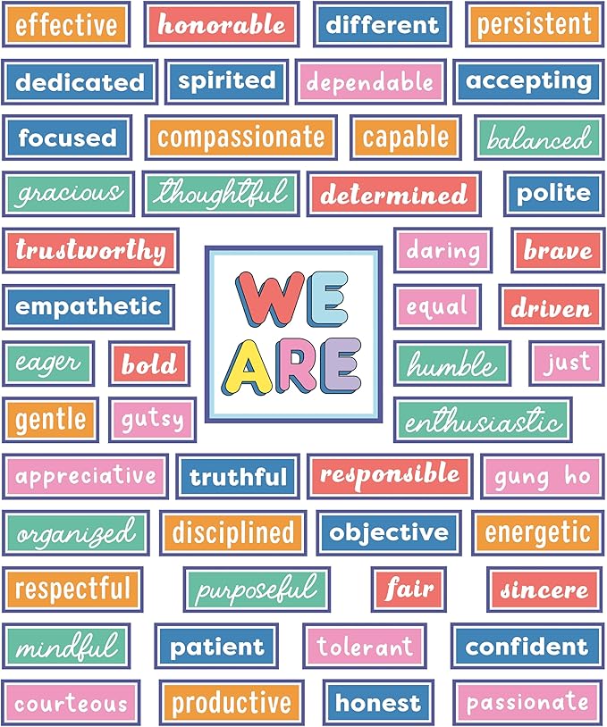 Carson Dellosa Education We Stick Together 52 pc Bundle Motivational Bulletin Board Set, Positive Affirmations and Reproducible Social Emotional Learning Activities, Growth Mindset Classroom Decor
