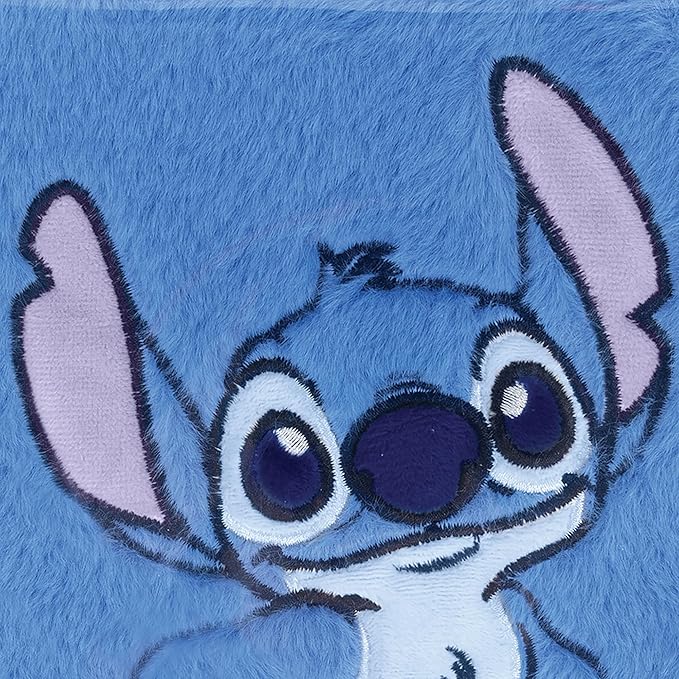 Make It Real: Disney: Stitch Cool Vibes Fuzzy Journal & Pen - 192 Lined Pages W/Fun Quotes & Images, Character Charm Pen, Plush Diary Cover, Kids 6+