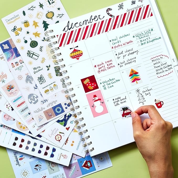 Avery Holidays and Seasons Planner Sticker Pack, Christmas, Thanksgiving, and Other Holidays, 15 Sheets, 571 Planner Stickers (6776)