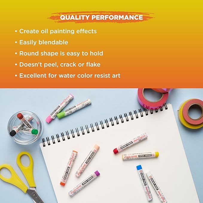 SAKURA Cray-Pas Junior Artist Assorted Color Oil Pastels, Set of 25 XEP25