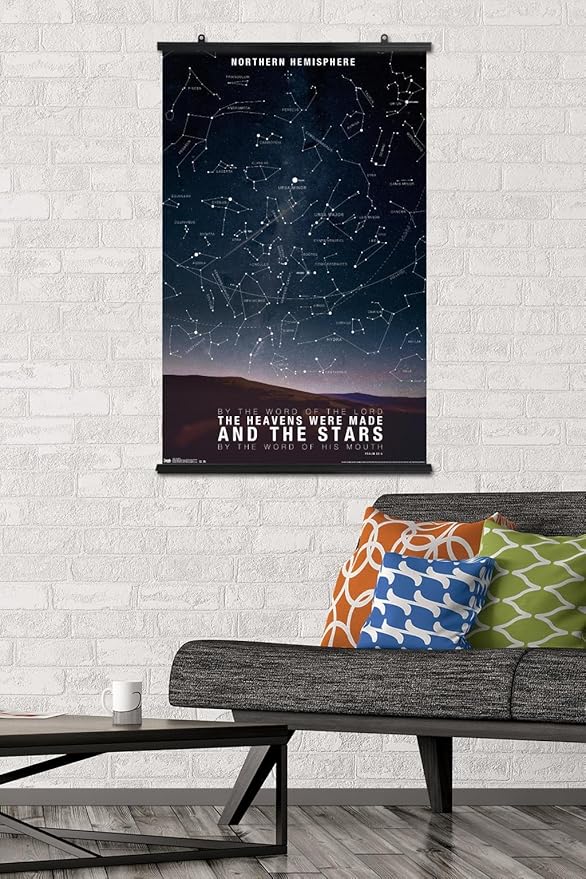 The Stars Wall Poster, 34L" x 22.4W", Premium Poster & Clip Bundle