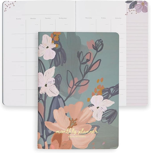 Erin Condren Undated 12 Months Petite Planner - Bold Blooms | Built-in Pocket, Lined Note Pages, Stickers Included by Erin Condren