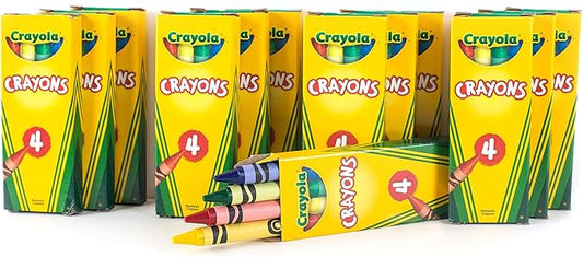 12 Boxes Crayola 4-ct. Crayon Party Favor Pack Colors