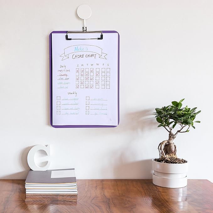 Mr. Pen- Plastic Clipboard, 12.5" x 9", 2 Pack, Clipboard Plastic, Low-Profile Metal Clip with Retractable Hanging Hole