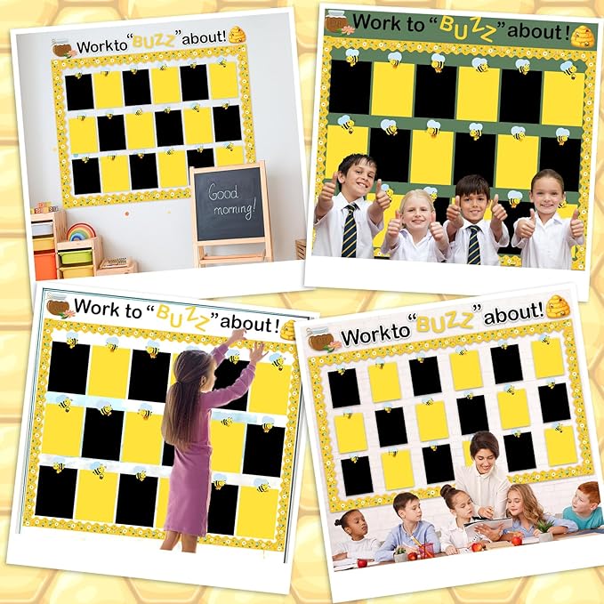 Bee Classroom Display Bulletin Board Set Sunflower Bulletin Board Decorations Bee Classroom Decor Honeybee Paper Cutouts Inspirational Student Wow Work Display for Chalkboard Back to School Supplies
