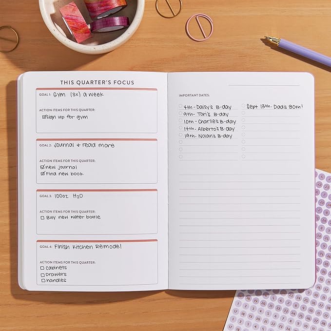Erin Condren Year in Preview Petite Planner| Small Yearly and Monthly Goal-Setting Planner, Slim and Portable Goal Planner, Journal, and Productivity Tracker in One