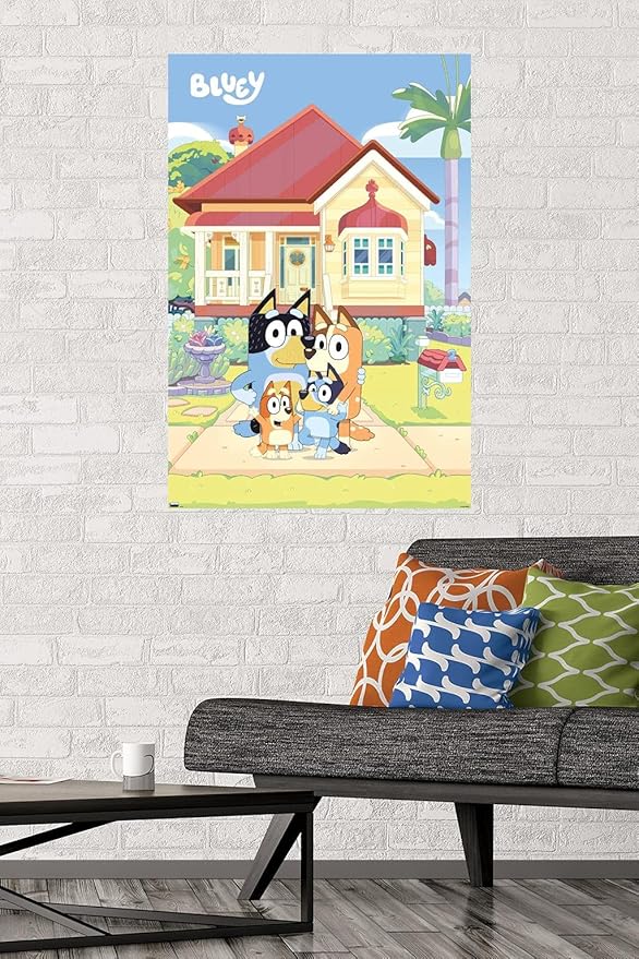 Bluey - Family Wall Poster, 34L" x 22.4W", Unframed Version