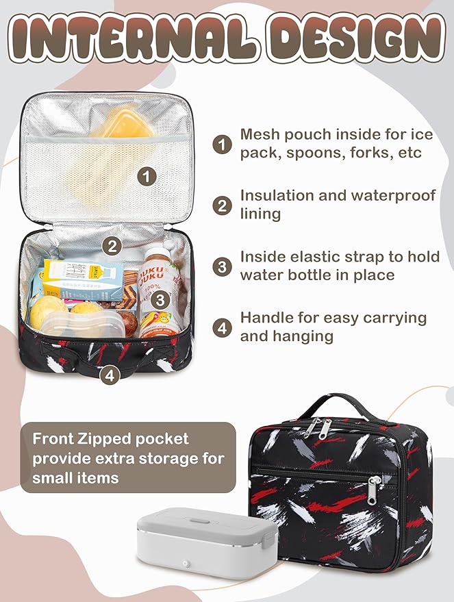 BLUEFAIRY Kids Backpack with Lunch Box for Girls Boys Elementary Primary Middle School Bag with Lunch Bag Set 17 Inch Bookbag Mochilas Escolares para Niñas Niños (Brush Dark, Dark Black)