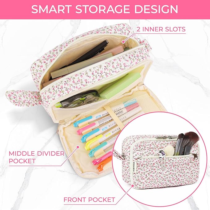 76PCS Bible Study Supplies Kit for Women, Journaling Set with No Bleed Highlighters, Laminated Bible Tabs,Notebook, Quilted Pencil Case, Bible Accessories Set Beginner Christian Gifts