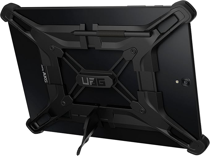 URBAN ARMOR GEAR [UAG] Rugged Exoskeleton Universal Android Tablet Case [Black] with Stand and Pen Holder for 9 & 10-inch Tablets Including Galaxy Tab S3, Tab S2, Tab A, Tab E & More