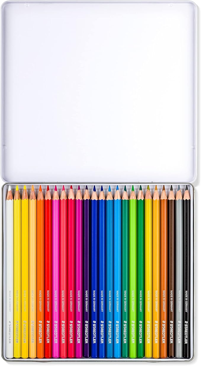 STAEDTLER 146C M24 Design Journey Colouring Pencils - Assorted Colours (Tin of 24)