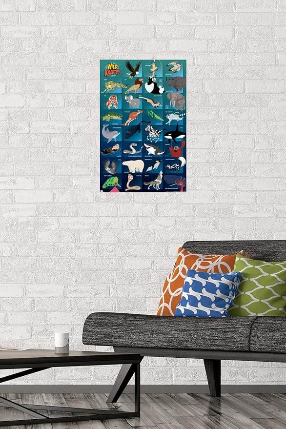 Wild Kratts - Grid Wall Poster, 22.4L" x 14.7W", Premium Unframed Version