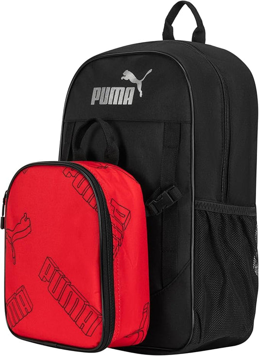 PUMA Unisex Kid's Colony Lunch Kit & Backpack Combo, High Risk Red/Black, Medium