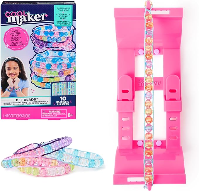 Cool Maker, BFF Beads Friendship Bracelet Making Kit, 230 Beads for Bracelets, Makes 10, Arts and Crafts Kit, Kids Toys for Girls Ages 6 and up